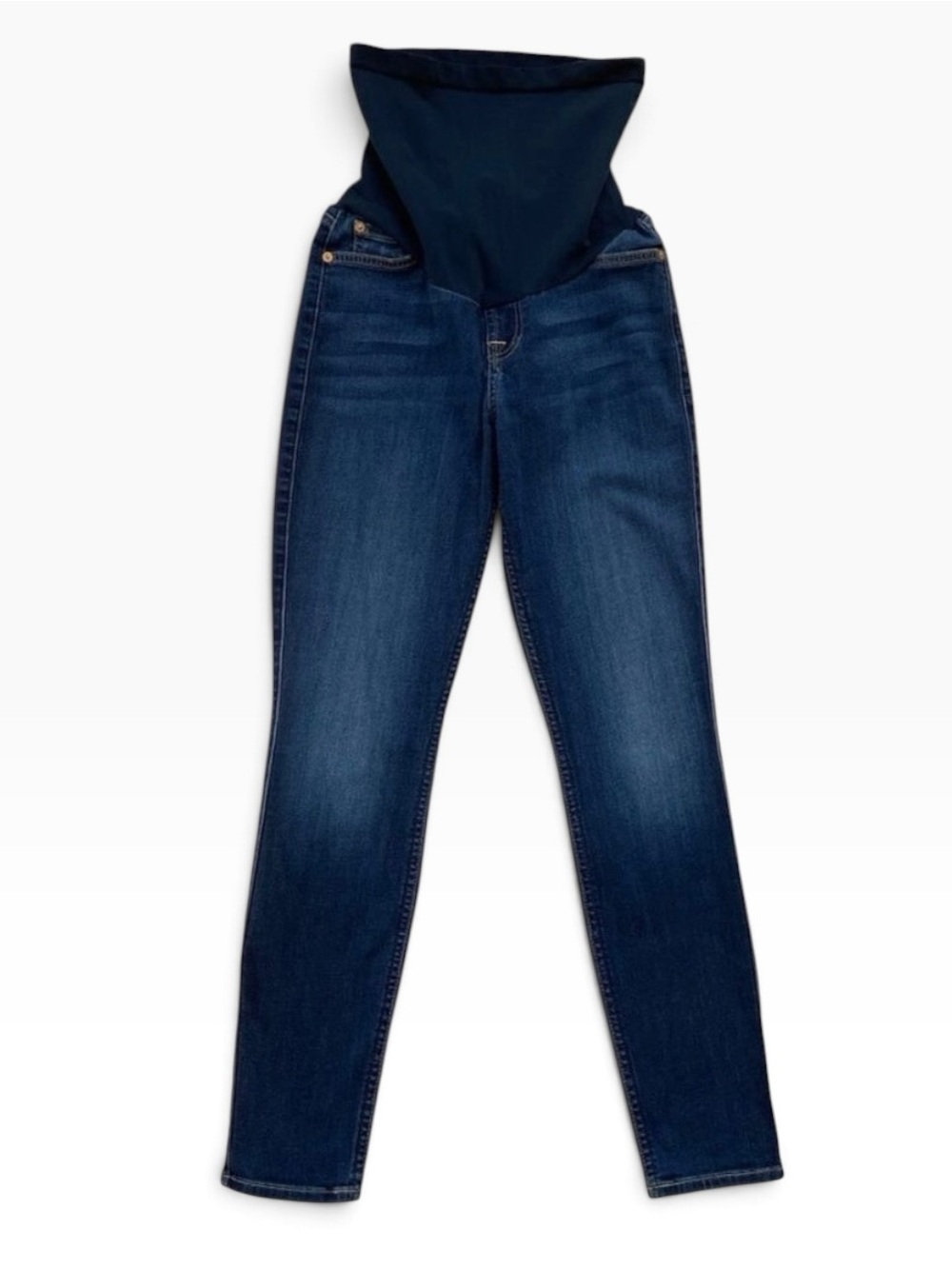 7 For All Mankind Maternity Secret Fit Belly Premium Dark Wash Skinny Jeans 26
